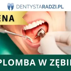 Plomba w zębie - poznaj ceny usług stomatologicznych. Dentysta używa wiertła i lusterka.