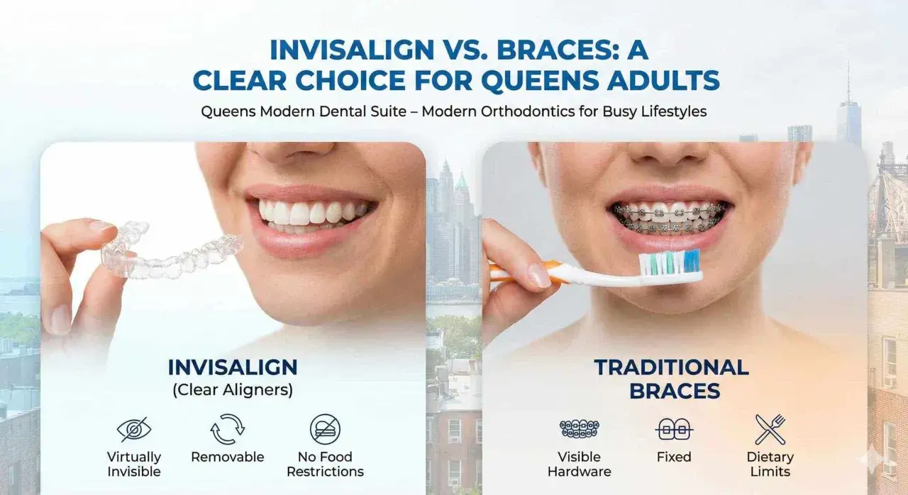 Porównanie Invisalign (niewidoczny aparat na zęby) z tradycyjnymi, widocznymi aparatami. Wybierz dyskretne leczenie ortodontyczne.